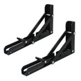 thumbnail image 1 of 2PCS 8-20 Inch Black Triangle Folding Angle Bracket Heavy Support Adjustable Wall Shelves Mounted Table Shelves Home Hardware, 1 of 7