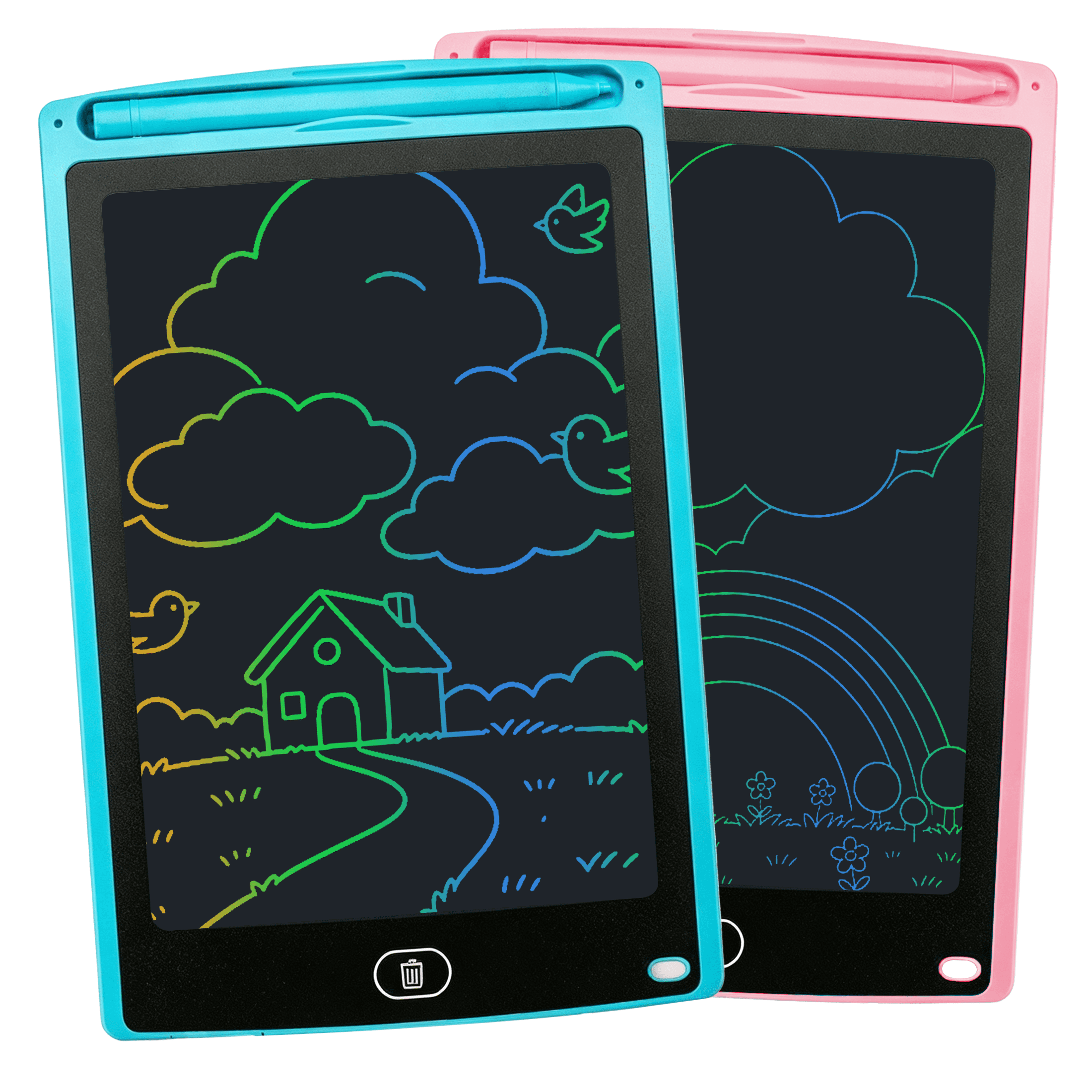 2 Pack 8.5 Inch LCD Writing Tablet for Kids, Colorful Screen Doodle Board, Reusable Electronic Drawing Pad with Erase‑Lock Function, Educational Drawing Toy Gift for Boys Girls