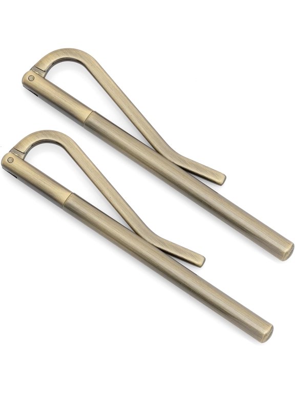 Brushed Brass 80mm Money Clip (2pcs) – Metal Cash Holder Insert for Wallet, Leathercraft & DIY Accessories