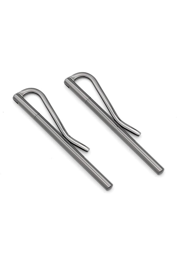 2PCS 80MM Money Clip for Money Clip Wallet Quality Leathercraft Accessories (Gunmetal)