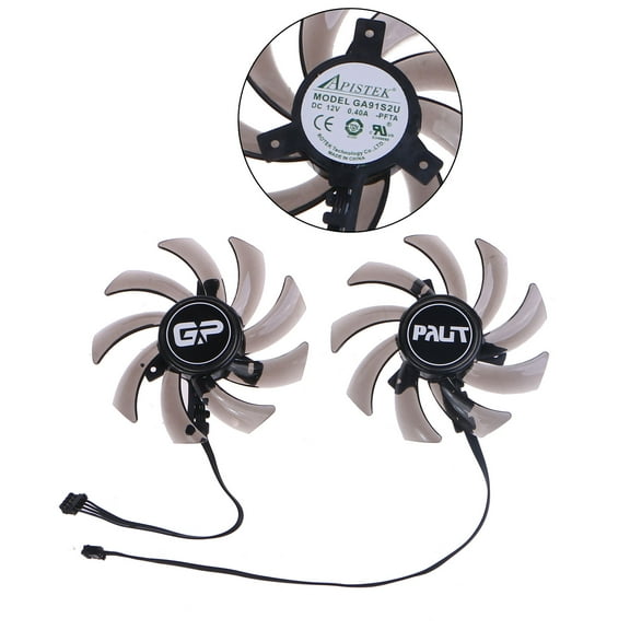 2PCS 85MM GA91S2U VGA Fan Graphics Card Cooling Fan for 1660 1660Ti RTX2060 RTX2070 for PNY Palit 4Pin 12V 0.4A Fan