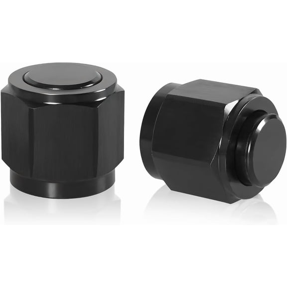 2PCS 8AN Car Female Flare Cap Block Off Fitting Plug, Aluminum Auto Female Flare Cap Port Fitting Nut Adapter for Fuel Oil Line, Car Interior Accessories, Universal for Vehicles