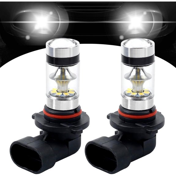 2PCS 9005/9006 LED Headlight Bulbs Fog Light Bulb,9005/9006 LED Low Beam Headlight Bulb,6500K 12V Car Fog Light,100W Daytime Running lights,Headlights Bulbs for Most Vehicles Quick Start (White)