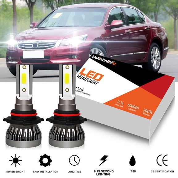 2PCS 9005 LED Bulb For FORD Thunderbird 1989-1993 9005 HB3 LED Headlight Bulbs, 9005 LED High Beam 6000K Bright White