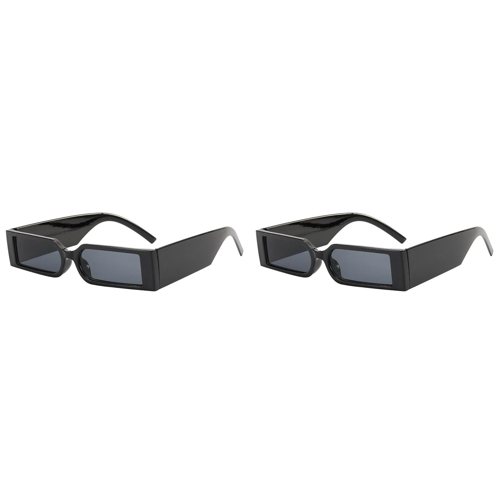 2PCS 90s Retro Square Sunglasses Polarized - Vintage  display picture 2