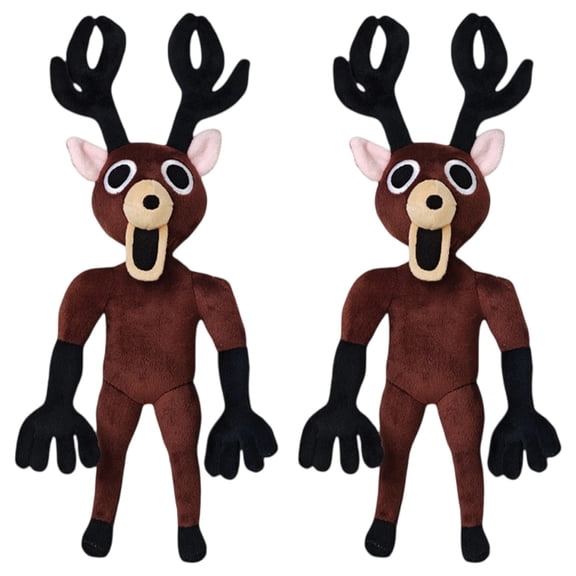 2PCS 99 Nights in The Forest Plush Toy, 15.7 Inch The Deer from 99 Nights in The Forest Stuffed Animal Plushies for Game Fans, Collectible Gift for Birthday Halloween Christmas New Year Gift