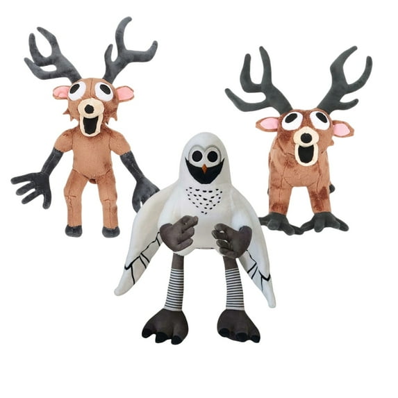 2PCS 99 Nights in The Forest Plush Toy, The Deer from 99 Nights in The Forest Stuffed Animal Plushies for Game Fans, Collectible Gift for Birthday Halloween Christmas New Year Gift