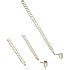 2PCS 9mm Fine Line Precision Touch up Painting Pen Detailing Fluid Writer Paint Applicator Portable Drawing Pen Gold Construction Slanting Tip for Rock Chips Scratch Repair Splitter