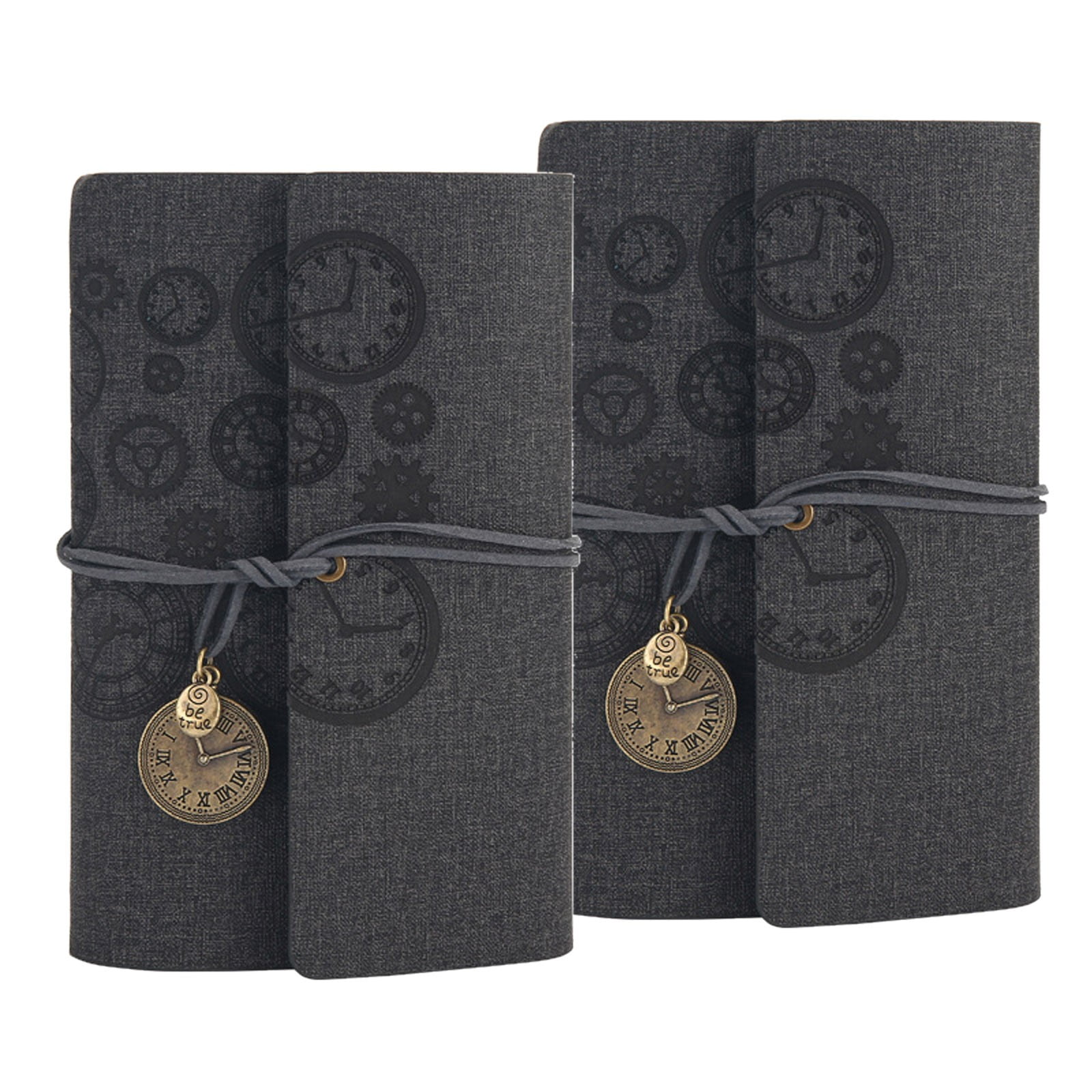 2PCS A6 Loose Leaf Vintage Style Binding Creative Ledger Diary Notebook ...