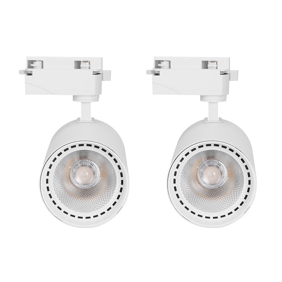 2PCS AC220V 30W 4000K Adjustable Angle LED Spotlight Track Light for Wall Art Exhibition White