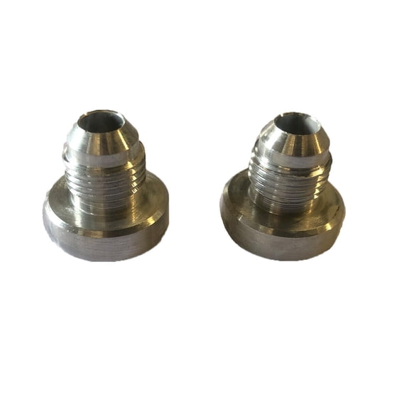 2PCS AN-6 6AN AN6 Male Fuel Hose Aluminum Weld On Fitting Bung Nitrous Natural