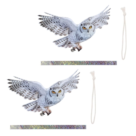 2PCS Acrylic Birds Deterrents Sculptures with Reflective Surfaces for Outdoor Garden Protections