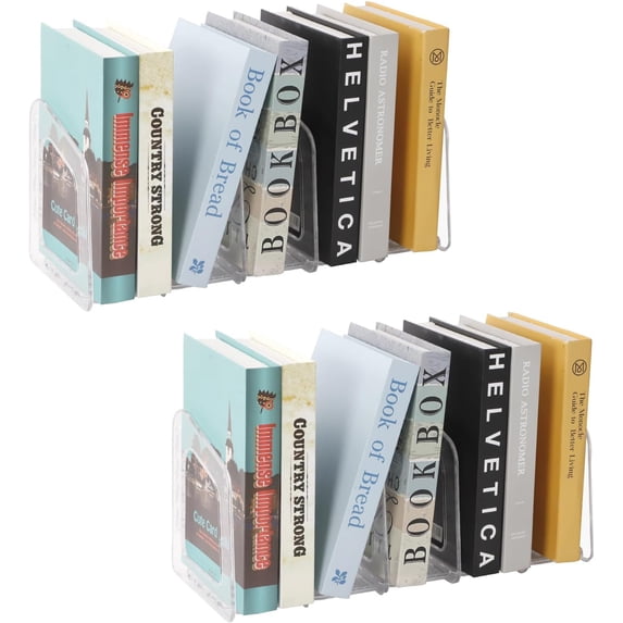 2PCS Acrylic Desk Organizers with Handle, 5 Vertical Compartments ...