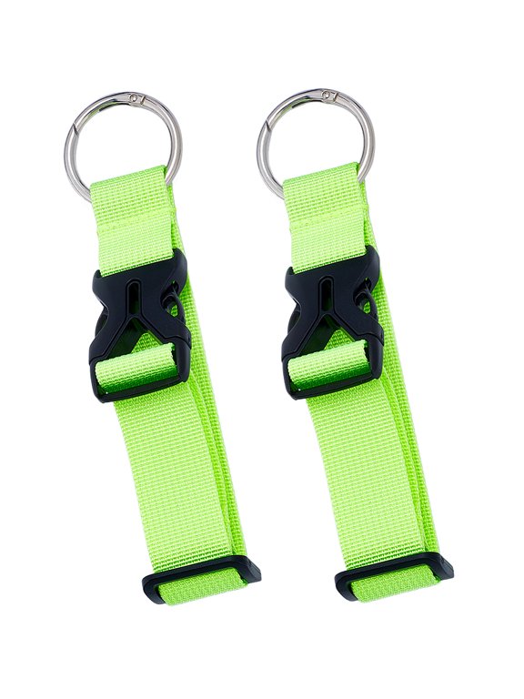 2PCS Add A Bag Luggage Straps Adjustable Jacket Gripper Baggage Suitcase Belt Travel Backpack Accessories Carry Clip Strap with Iron Hinged Rings