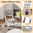 thumbnail image 1 of 2PCS Adjustable Chairs, 3 Level Height Adjustable Preschool Chair with Non-Slip Pads, Child Dining Chairs for Home, Max Load 180 Lbs, 1 of 7