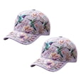 thumbnail image 1 of 2PCS Adjustable Embroidered Cap with Floral Bird Design, Lightweight Breathable Sun Hat for Women, Cute Garden Baseball Cap for Outdoor Daily Wear, 1 of 8