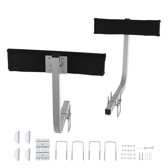 2PCS Adjustable Short Bunk Guide Ons Hardened Steel Trailer Guide Poles with Soft Cushion Heavy Duty Roller Design for Ski Fishing or Sailboat Boat Trailer