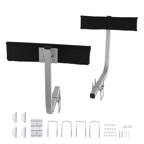 2PCS Adjustable Short Bunk Guide-Ons Hardened Steel Trailer Guide Poles with Soft Cushion Heavy Duty Roller Design for Ski Fishing&Sailboat Trailers
