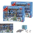 2PCS,Advent Calendar 2024 Christmas Puzzles for Adults 1008 Pieces