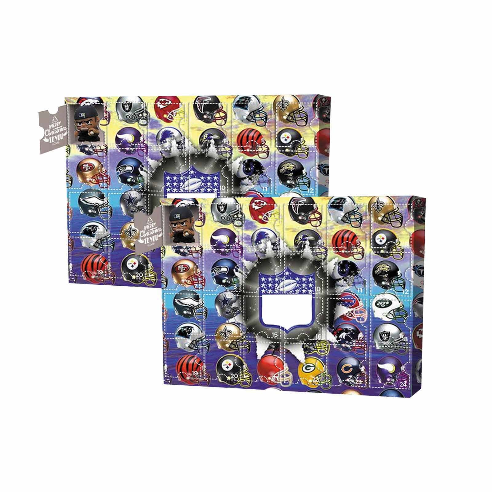 2PCS Advent Calendar 2024 Kids, Super Bowl Characters 24 Days Christmas Calendar, Rugby Advent