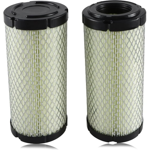 2PCS Air Filters, Engine Air Intake Filter Elements Compatible with Kawasaki Mule 11013-1290, WIX 46449, John Deere M113621, Donaldson P822686 Replace#: 11013-1290 11013-7029 11013-7048