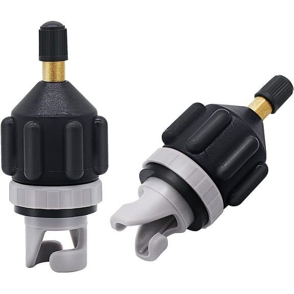 2PCS Air Pump Adapter for Inflatables, Universal Inflatable Boat SUP Pump Converter Air Valve Adapter for Stand Up Paddle Board Rubber Boats Dinghy Inflatable Beds Canoes Kayak(Black*2)