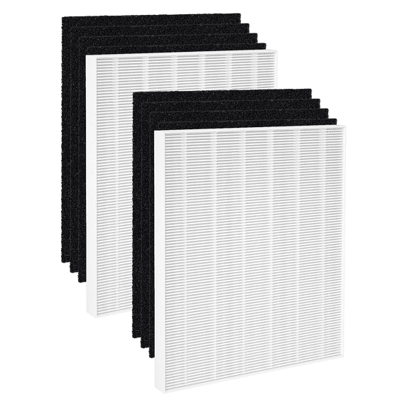 2PCS Air Purifier Filter Replacements for Coway Air Purifier Filters for Coway Airmega 200M AP-1512HH Replacements Filter with 8PCS Carbon Pre-Filters