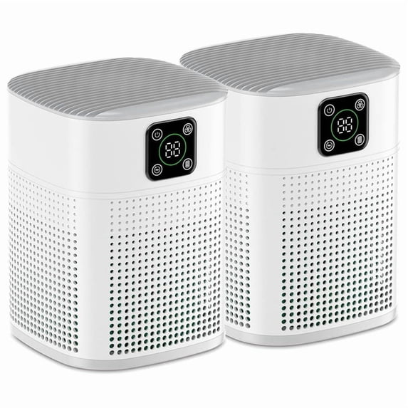 2PCS Air Purifiers for Bedroom, Air Purifiers with 360°Air Intake, 3 ...