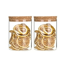 2PCS Airtight Glass Jar Storage Containers with cork Lid for Coffee Beans Snacks