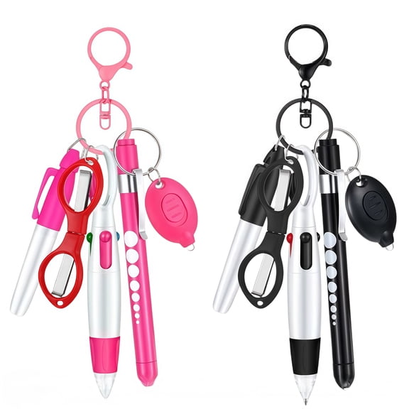 2PCS All-In-One Office Supplies Kit With Markers, Ballpoint Pen, Scissors Included