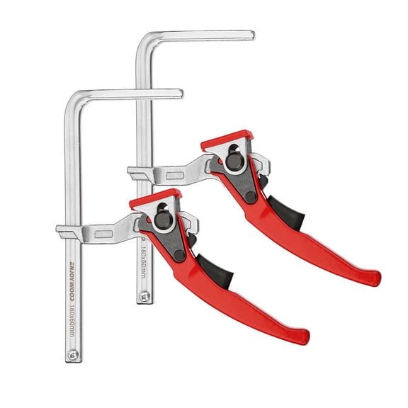 2PCS Alloy Steel Upgrade Quick Ratchet Track Saw Guide Rail Clamp MFT Table and Guide Rail System Woodworking