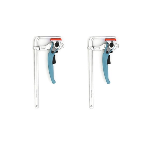 2PCS Aluminum Alloy Quick Ratcheting Table Clamp Rail Clamp for MFT Table and Guide Rail System 60mm Throat Depth 120-300mm Clamping Range for Guide Rail