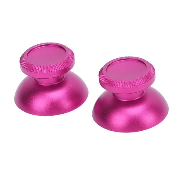 2PCS Aluminum Alloy Thumbstick Caps Replacement for Xbox ONE/PS4 Controller - Purplish Red