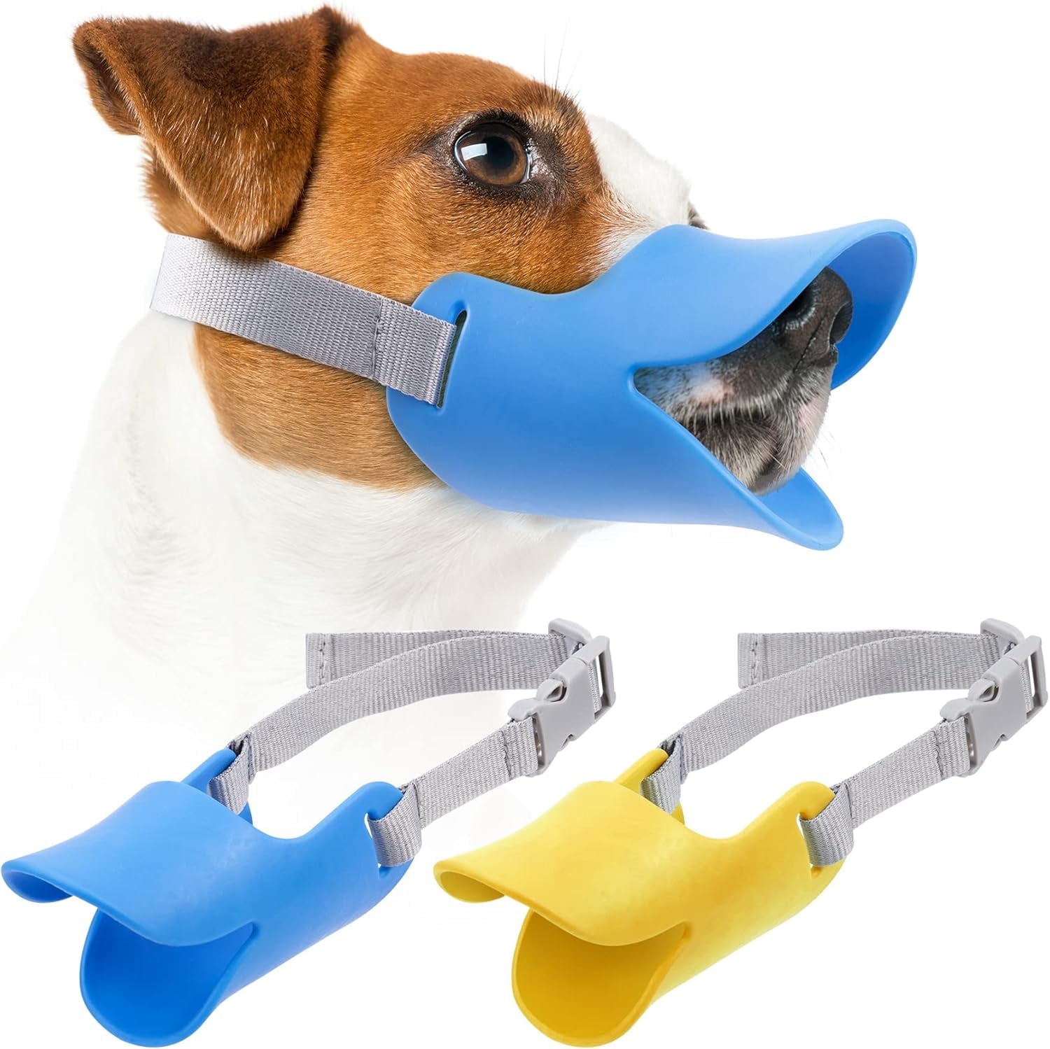 2PCS Anti Bite Duck Mouth Shape Dog Mouth Covers Anti-Called Proof