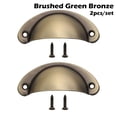 thumbnail image 1 of 2PCS Antique Brass Shell Pull Handles Retro Iron Wardrobe Door 98MM Furniture Hardware Fittings Kitchen Drawer Knobs Cabinet, 1 of 10
