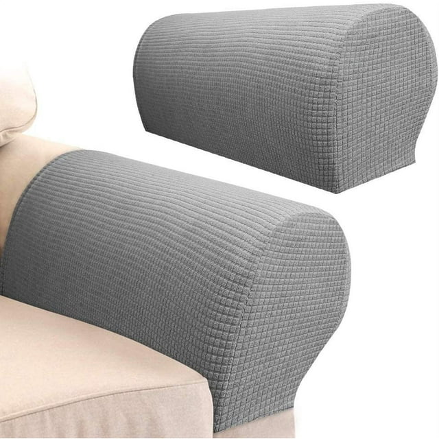 2PCS Armrest CoversStretch Fabric Armrest Covers AntiSlip Sofa Arm Chair Slipcovers Furniture