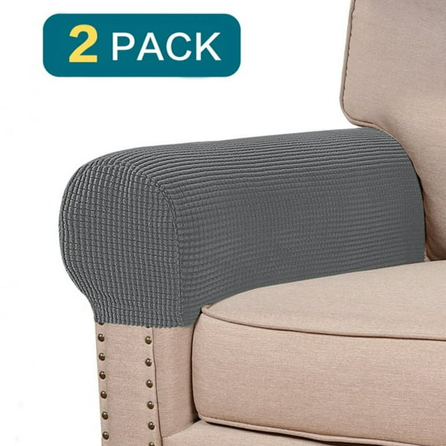 2PCS Armrest CoversStretch Fabric Armrest Covers AntiSlip Sofa Arm Chair Slipcovers Furniture