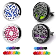2PCS Aromatherapy Essential Oil Car Diffuser Vent Clips + 2PCS Black Oil Diffuser Vent Clips