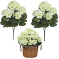 thumbnail image 1 of 2PCS Artificial Geranium Flowers for Outdoors 14" Artificial Geranium Bush Faux Flowers Red Geraniums for Floral Home Decor Indoor Home Kitchen Table Centerpieces Decor,Artificial Flowers Clearance, 1 of 7