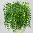 thumbnail image 1 of 2PCS Artificial  Hanging Plant Vine, Faux Ivy Weeping Willow, 20in Fern Persian Rattan, UV Resistant Greenery Leaves Garden Door Wall Baskets Wedding Party Table Decor, 1 of 6