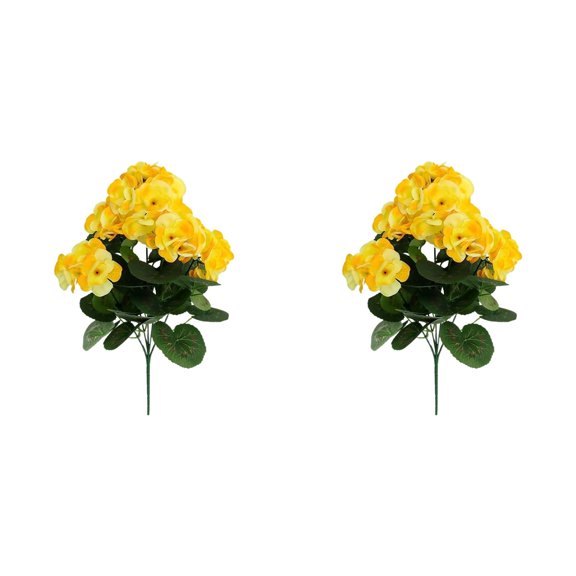 2PCS Artificial Hydrangea Flowers, 14" UV-Resistant Faux Outdoor Hydrangeas for Spring Porch Refresh Decor