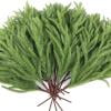 2PCS Artificial Pine Branches Christmas Decorations, Soft Rubber Hand-Rolled Pine Sprigs, Fake Greenery Stems for Holiday Home Party Wreath Craft & Christmas Tree Ornament Decor