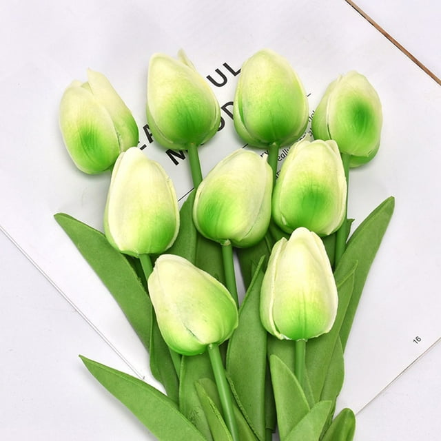 2PCS Artificial Tulip Bouquet Wedding Home Decoration Real Touch Fake