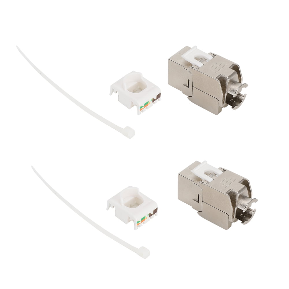 2PCS Assembled Crimp Free RJ45 Network Module Adapter with CAT7 10G ...
