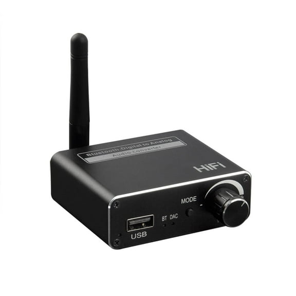 2PCS Audio Extractor,Digital to Analog Audio DAC Converter, Bluetooth Receiver 5.0 ,Plug and Play