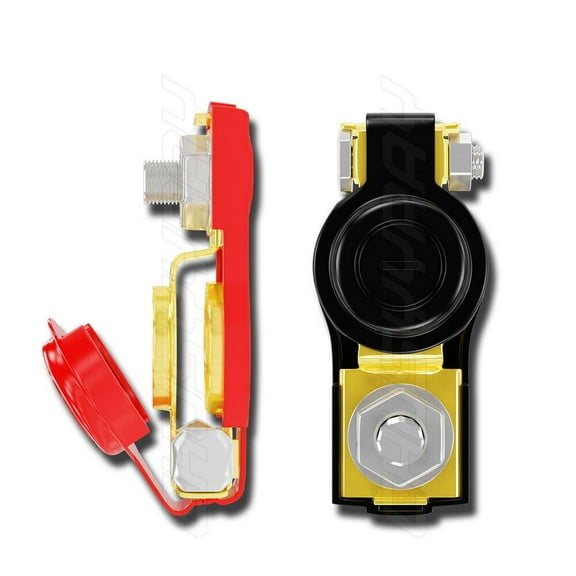 2PCS Auto Car Battery Terminal Clamp Clip Connector Adjustable Positive+Nagative