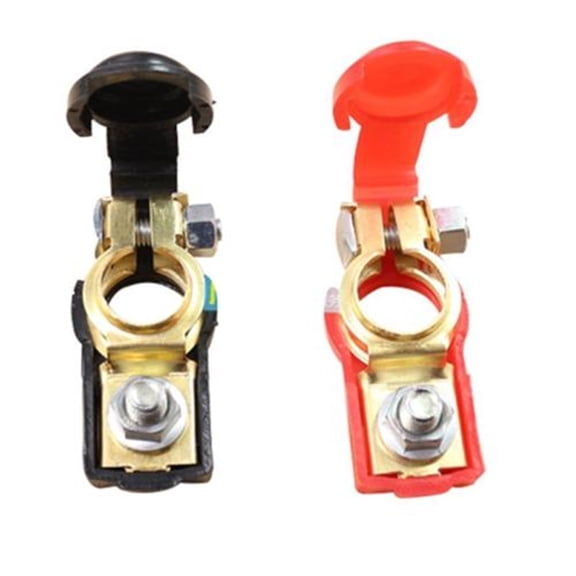 2PCS Auto Car Battery Terminal Clamp Clip Connector Adjustable Positive+Nagative