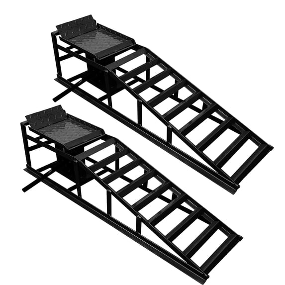 2PCS Auto Car Truck Service Ramps Lifts 11000lbs 5ton Heavy Duty Hydraulic Car Ramps