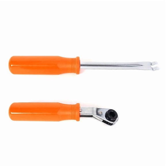 2PCS Automatic Slack Adjuster Tools,5/16in Double Square Ratcheting Wrench & Fork End Release Tool,Brake Adjustment Tool