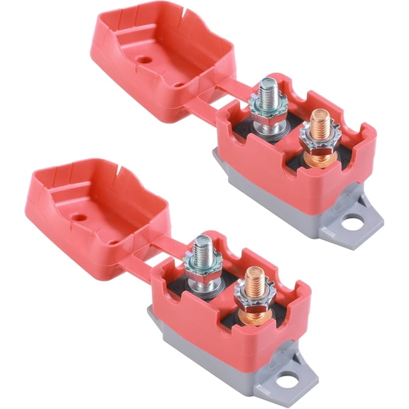 2PCS Automotive Circuit Breaker,Automotive Replacement,30 Amp Breaker,Car Accessories 12v Automatic Reset Circuit Breaker with Cover Stud Bolt,Suitable for Car,Off Road and Other Vehicles